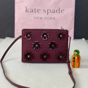 Katespade on purpose floral appliqu crossbody